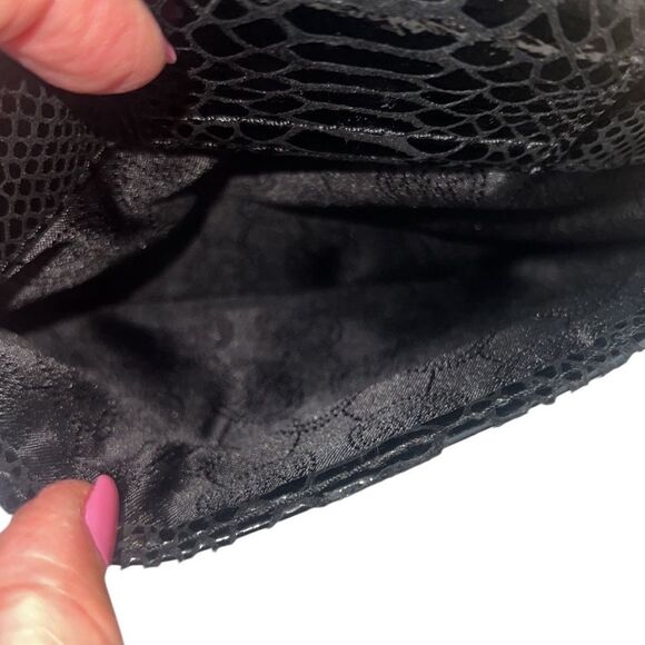 Michael Kors Fulton Black Python Embossed Leather Crossbody - Picture 9 of 16